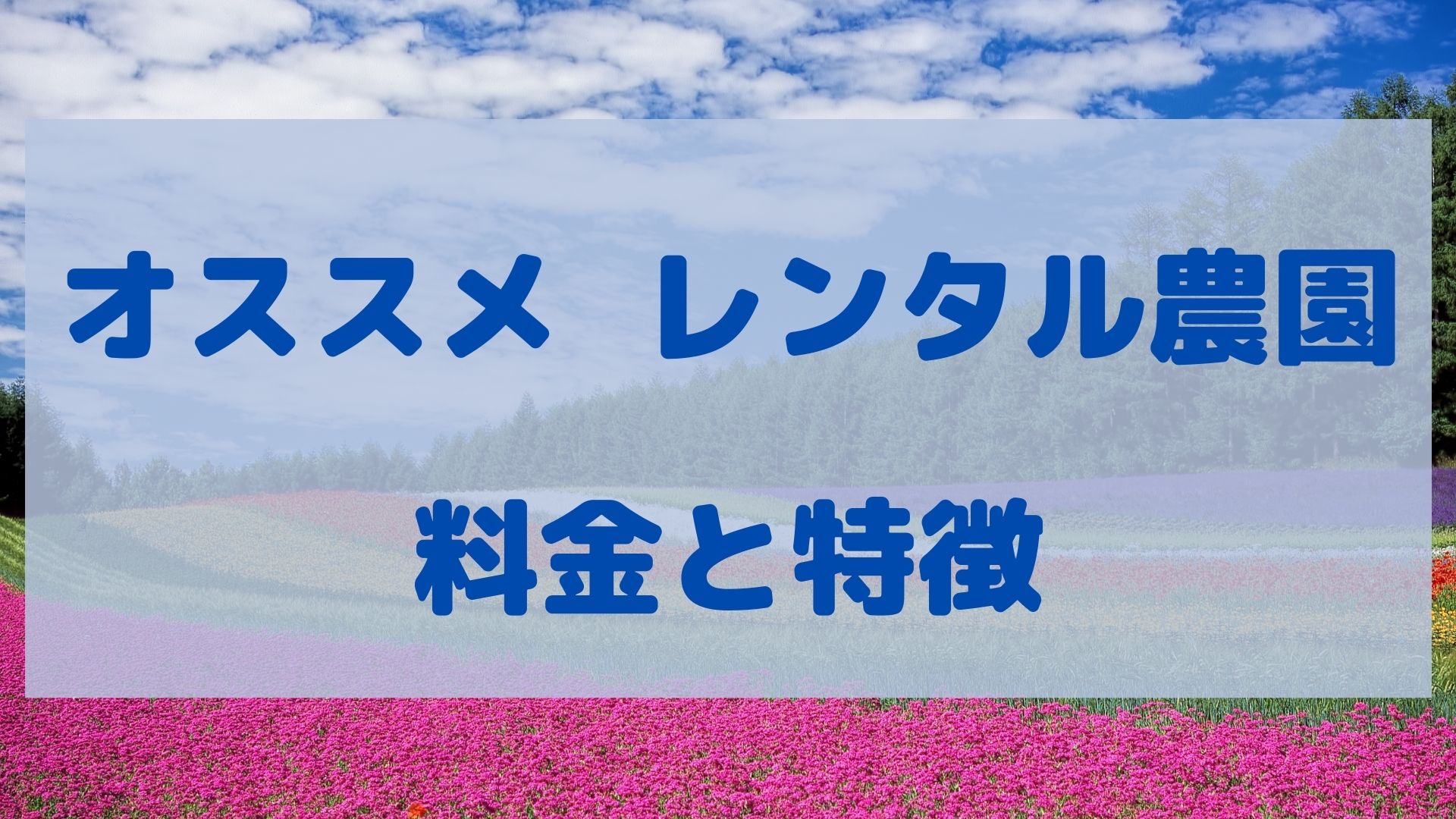 貸し農園(レンタル農園)の料金や特徴｜初心者におすすめ！関東でも借りられる農園を紹介 | UMM 農業とつながる情報メディア