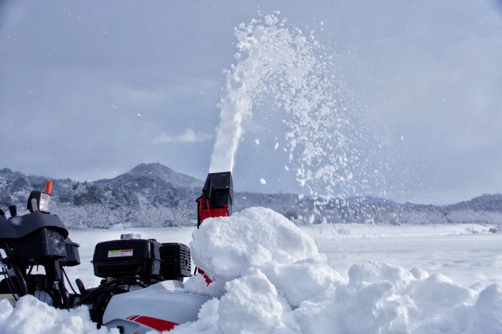 除雪している写真