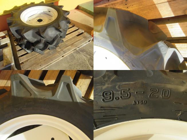 トラクタ用後輪タイヤ 9.5-20/4PR(2本セット)　新潟◇ 写真２