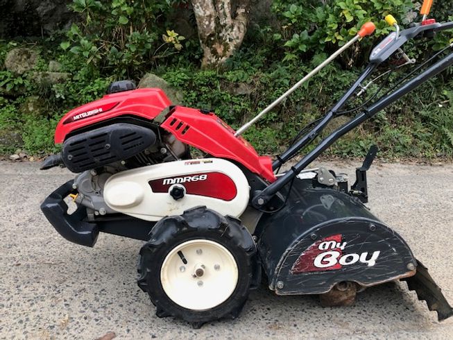 ■■　能面師・菊田富司　若女 小面 彩色木彫能面 共箱　良好品　 ■■■　 引取限定中古 三菱農機 MMR48 MY BOY 三菱管理機 農用トラクター