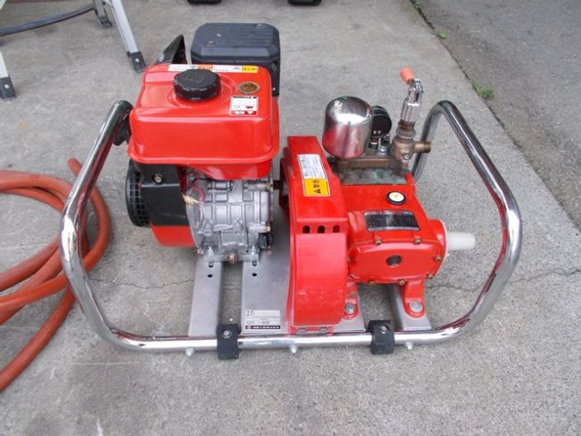 ハツタ LP450MD エンジン動噴機 中古品 ホース付【ハンズクラフト宜野