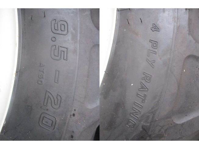 トラクター用後輪タイヤ 9.5-20/4PR(2本セット)　新潟▢〇 写真２