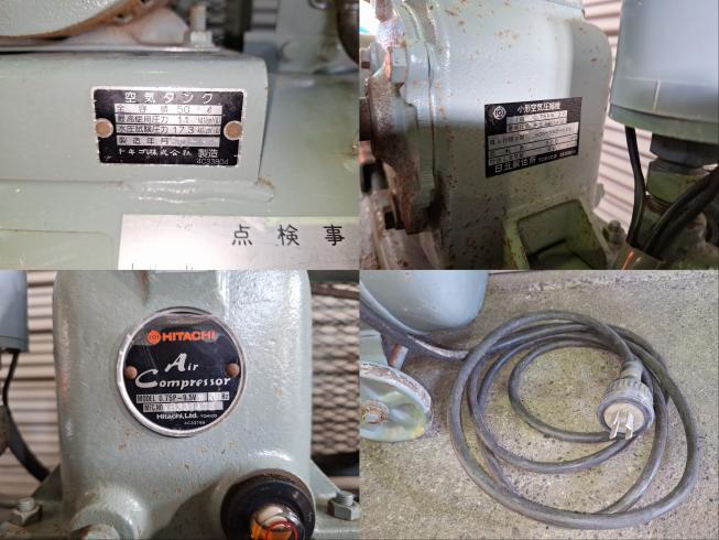 エアーコンプレッサー 0.7P-9.5VA5　上越〇 写真４